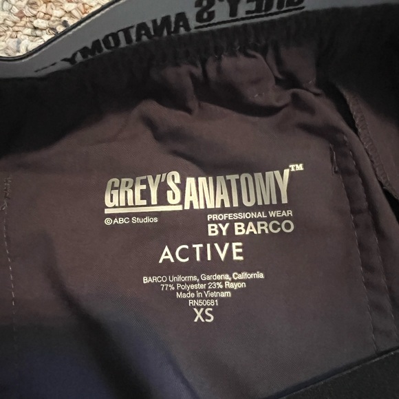 Greys Anatomy by Barco Scrub Pants XS in Steel *Washed, never worn* - Picture 2 of 4